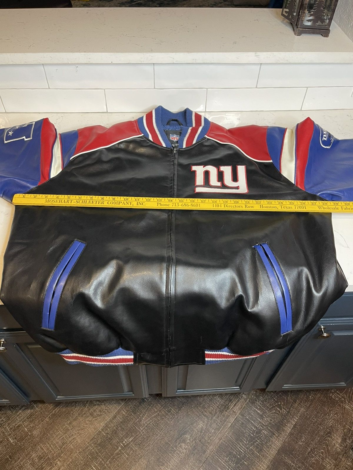 G-III New York Giants Faux Leather Bomber NFL Jacket 2XL *Flaw Size US XXL / EU 58 / 5 - 3 Thumbnail