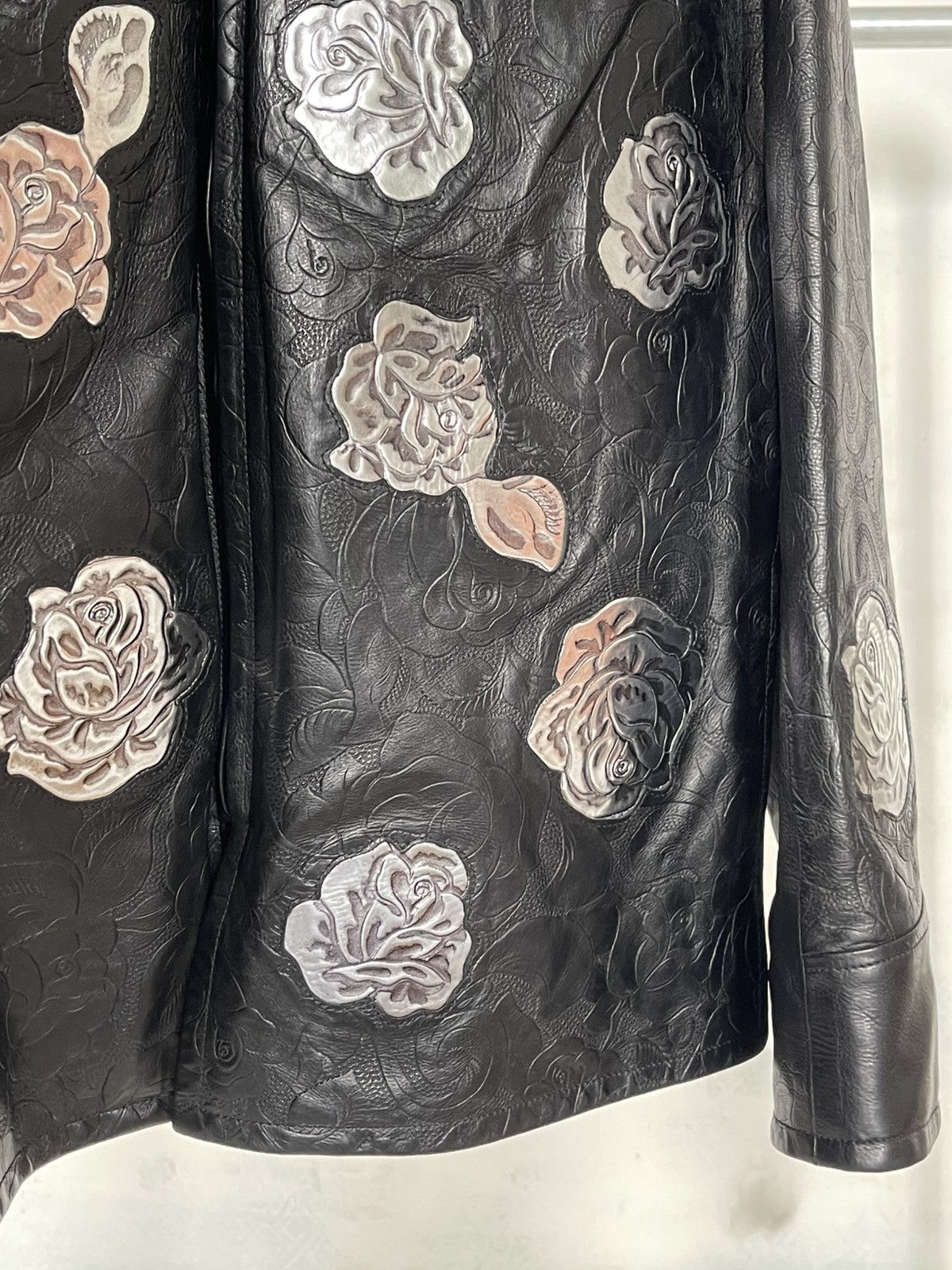 Calvin Klein 205W39NYC Calvin Klein 205w39nyc Metal Appliqué Police Leather Jacket Size US M / EU 48-50 / 2 - 7 Thumbnail