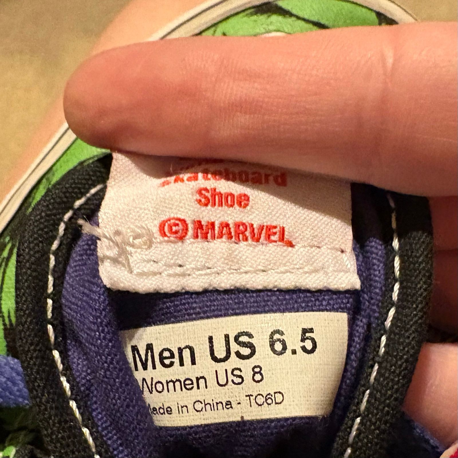 Vans Vans x Marvel Hulk Authentic Sneakers Men’s 6.5 Rare Collab Size US 6.5 / EU 39-40 - 10 Thumbnail