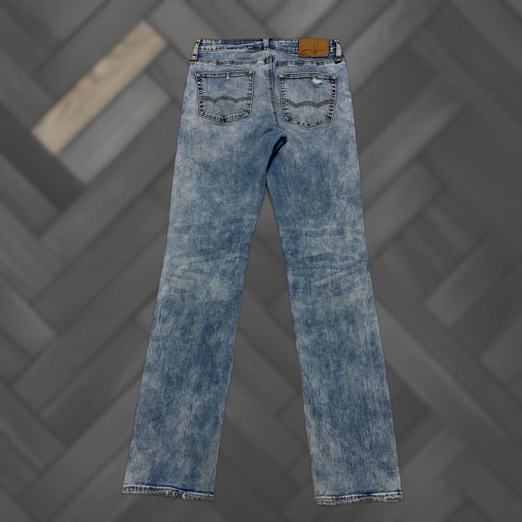 American Eagle Outfitters American Eagle Jeans Men's Slim Flex 29x32 Ripped Distressed Denim Acid Wash Size US 29 - 1 Thumbnail