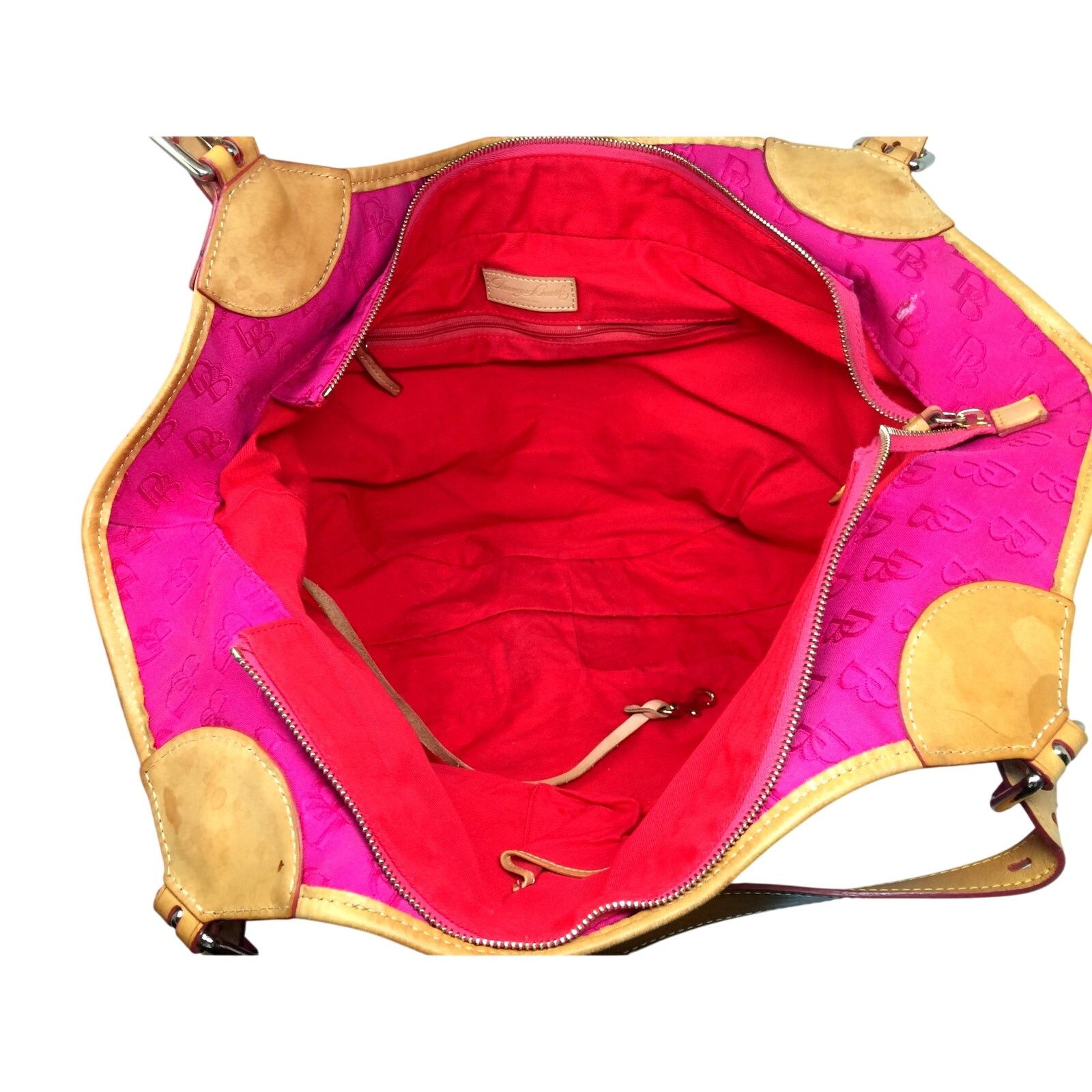 Dooney & Bourke Dooney & Bourke Oversize Deep Pink Hobo Bag Size ONE SIZE - 6 Thumbnail