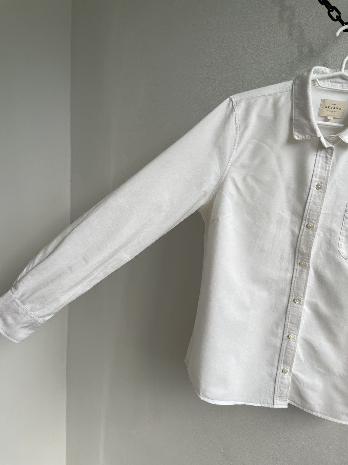 Sezane Sezane Button Up Shirt White Cotton Size 42 ( M ) Size M / US 6-8 / IT 42-44 - 6 Thumbnail