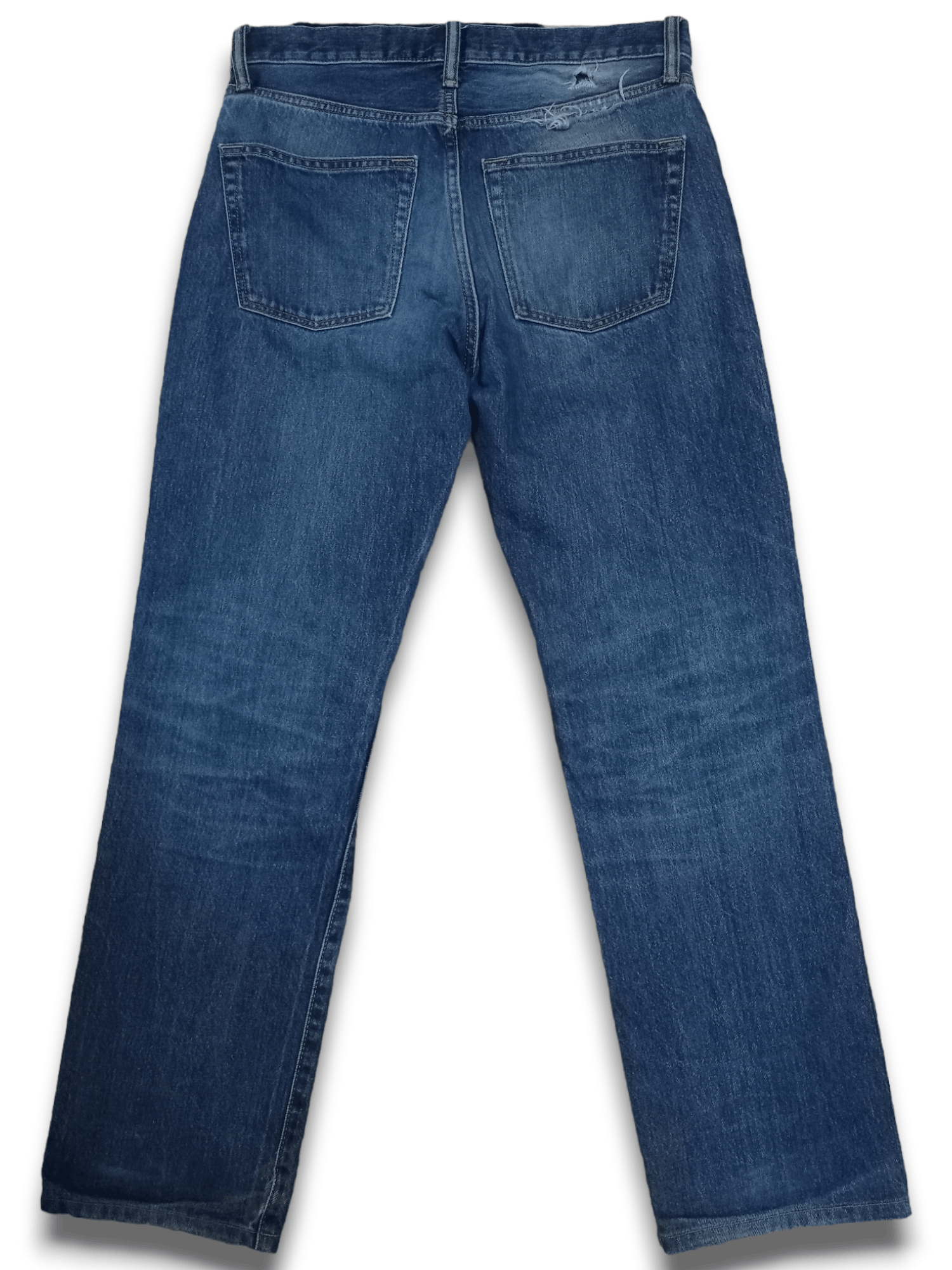 Japanese Brand Vintage Japanese Uniqlo Blue Wash Distressed Loose Jeans Size US 31 - 13 Thumbnail