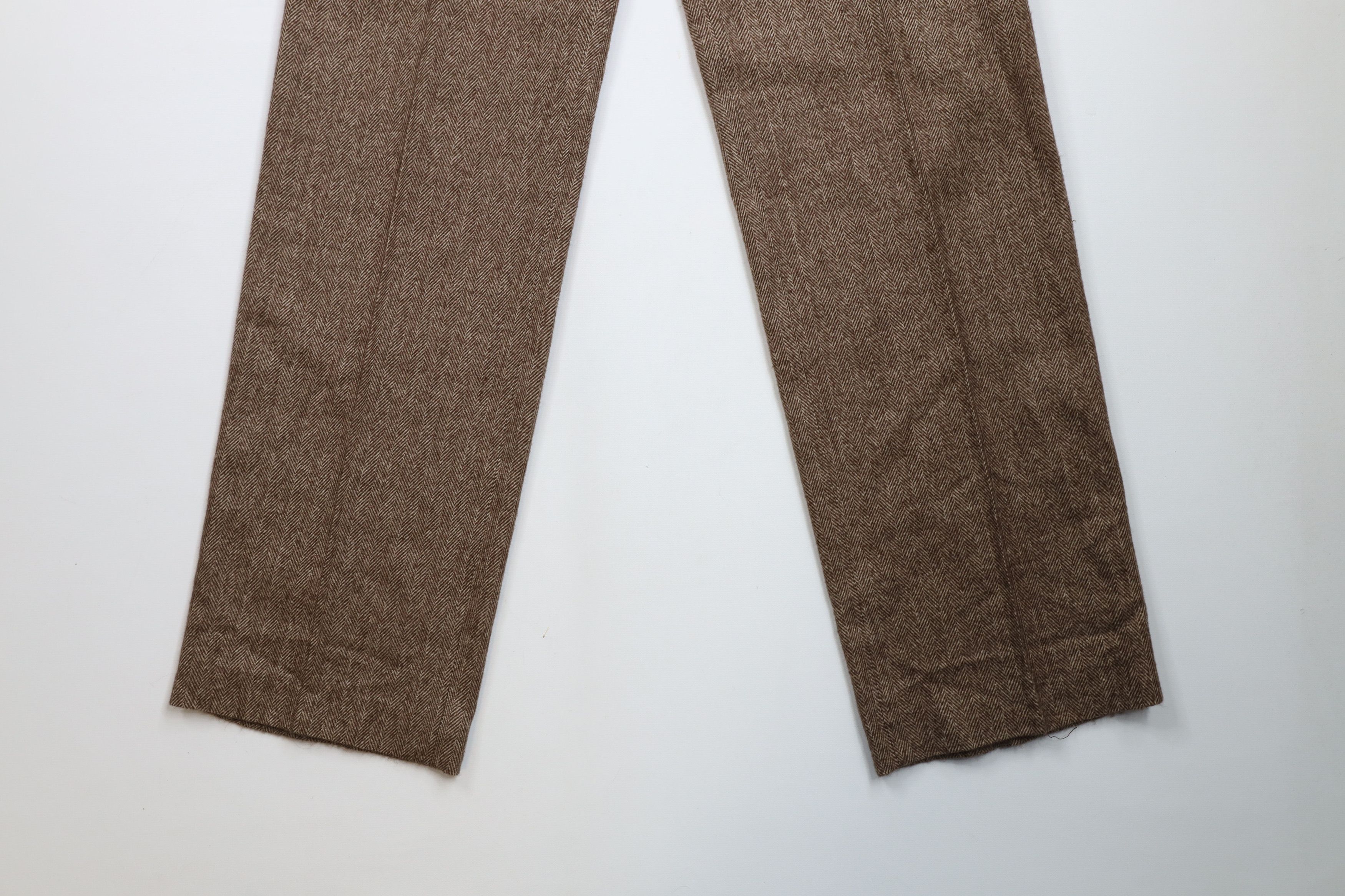 Vintage Vintage 90s Streetwear Herringbone Flared Wide Leg Pants Size 34" / US 12 / IT 48 - 4 Thumbnail