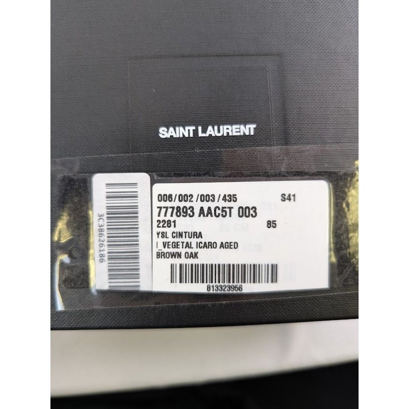 Saint Laurent Paris o1rshd1 Size: 85 / YSL Cintura Vegetal Icard Aged Belt Brown Size 34 - 16 Thumbnail
