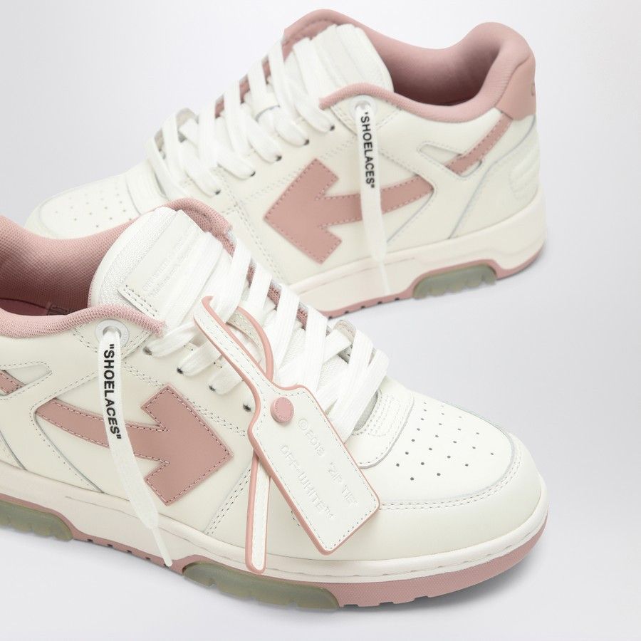 Off-White o1d2blof0924 Out Of Office Low Trainer in White & Pink Size US 10 / IT 40 - 5 Thumbnail