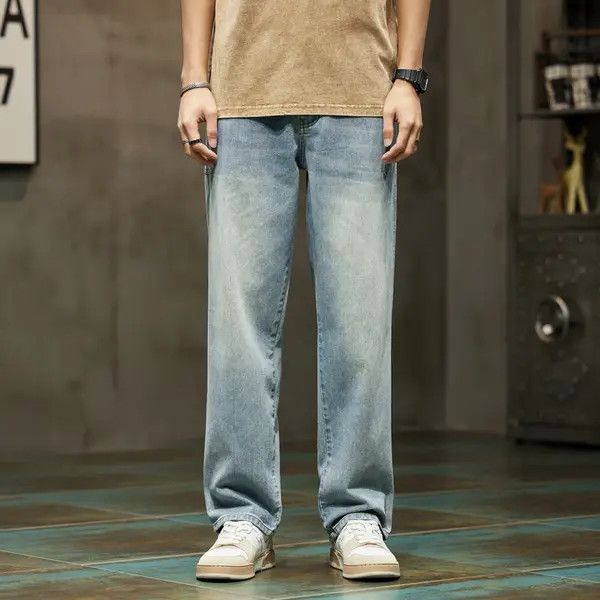 Wide Leg Jeans Men Baggy Pants