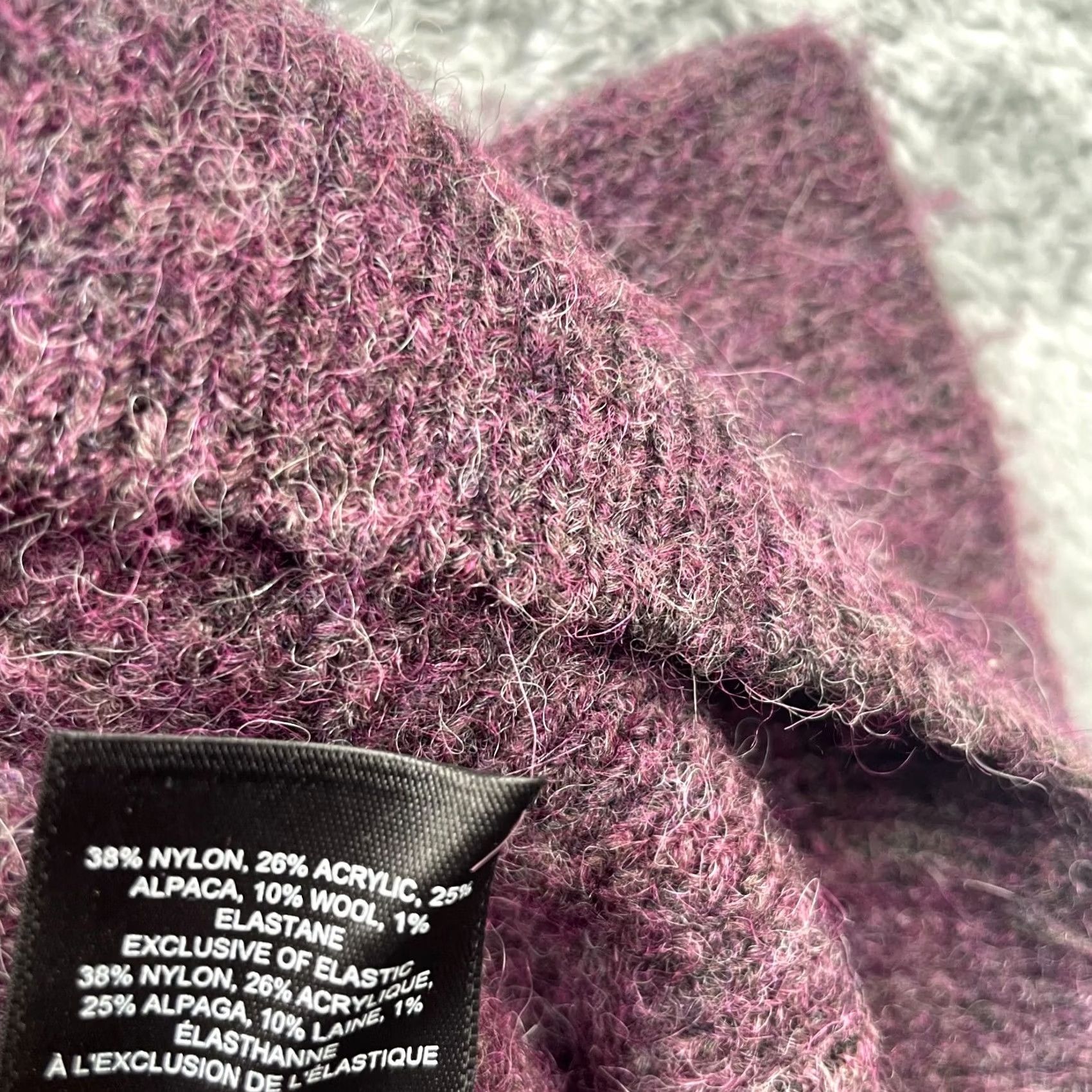 Vintage Babaton Sweater Womens M Purple Alpaca Blend Tight-Knit Crew Long Sleeve Size M / US 6-8 / IT 42-44 - 4 Thumbnail