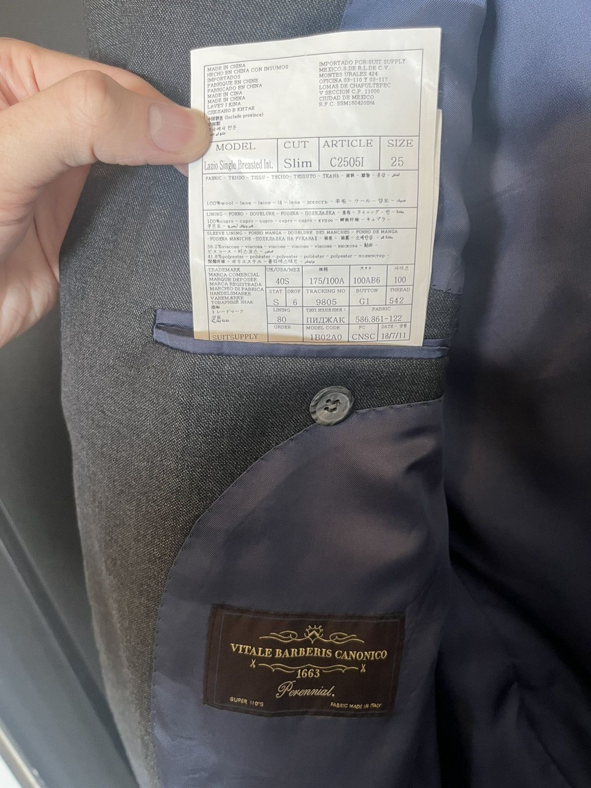 Suitsupply Lazio Blazer Gray VBC 40S Size 40S - 4 Thumbnail