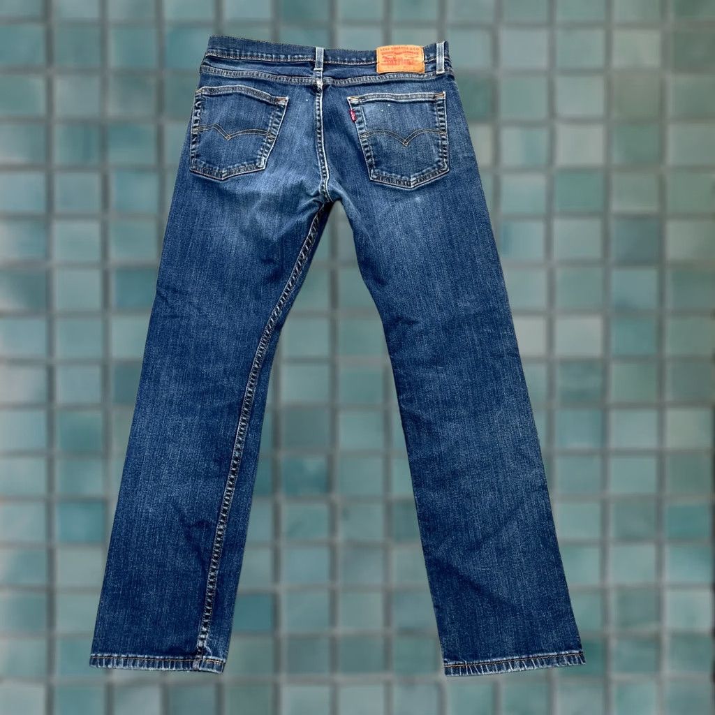 Levi's Levi's Levi's 513 Jeans Slim Straight Blue Denim Cotton Stretch 30x28 Mens Jeans Pocket Logo Button Zipper B 5-Pocket Size US 30 / EU 46 - 1 Thumbnail