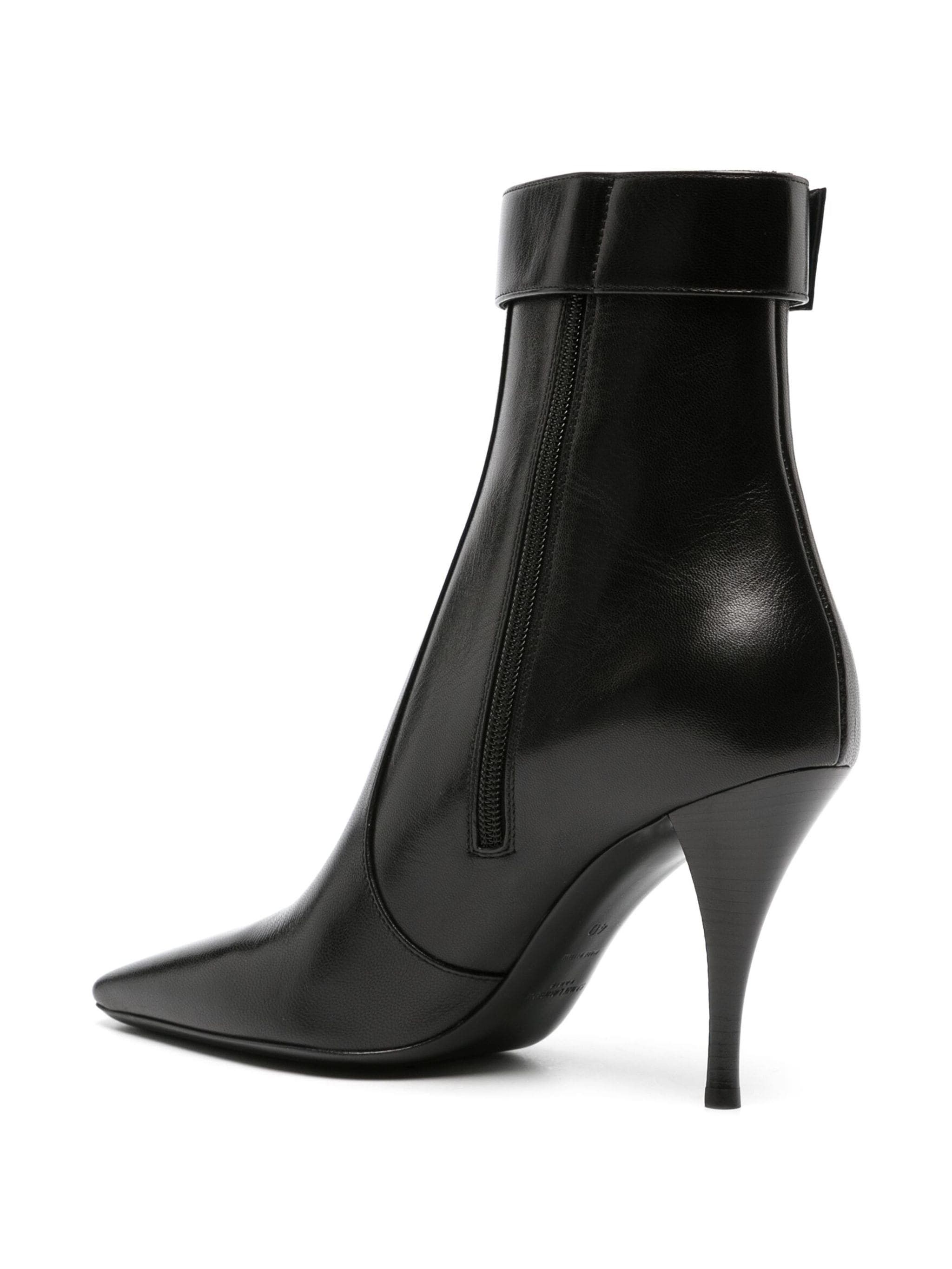 Saint Laurent Paris Saint Laurent Claude 90mm Leather Square Toe Boots Size 38.5 Size US 8.5 / IT 38.5 - 4 Thumbnail