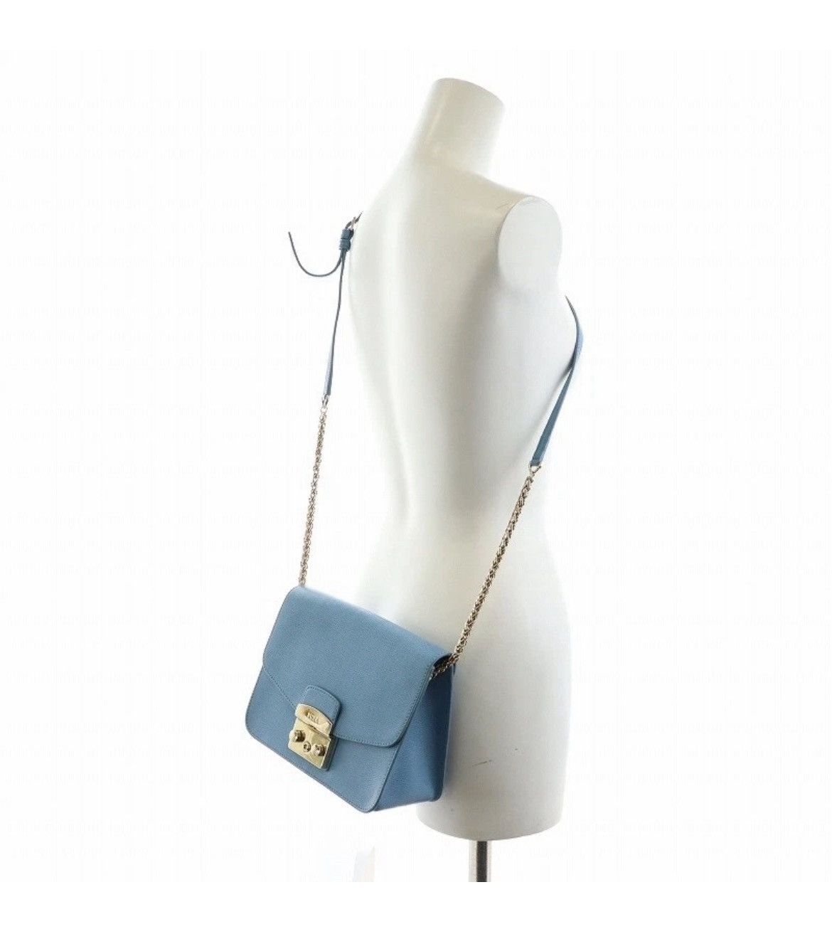 Furla Furla Metropolis Soft Leather Crossbody Bag - Muted Blue Size ONE SIZE - 7 Thumbnail