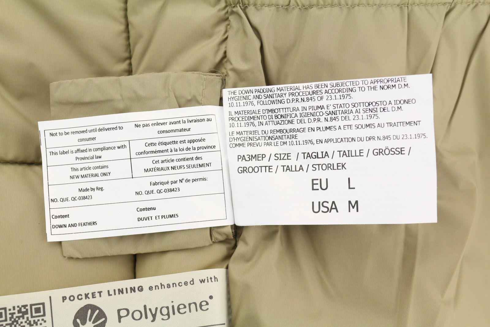 Woolrich Woolen Mills Duster L Green Down Sherpa Quilted 86895 Size US L / EU 52-54 / 3 - 12 Thumbnail