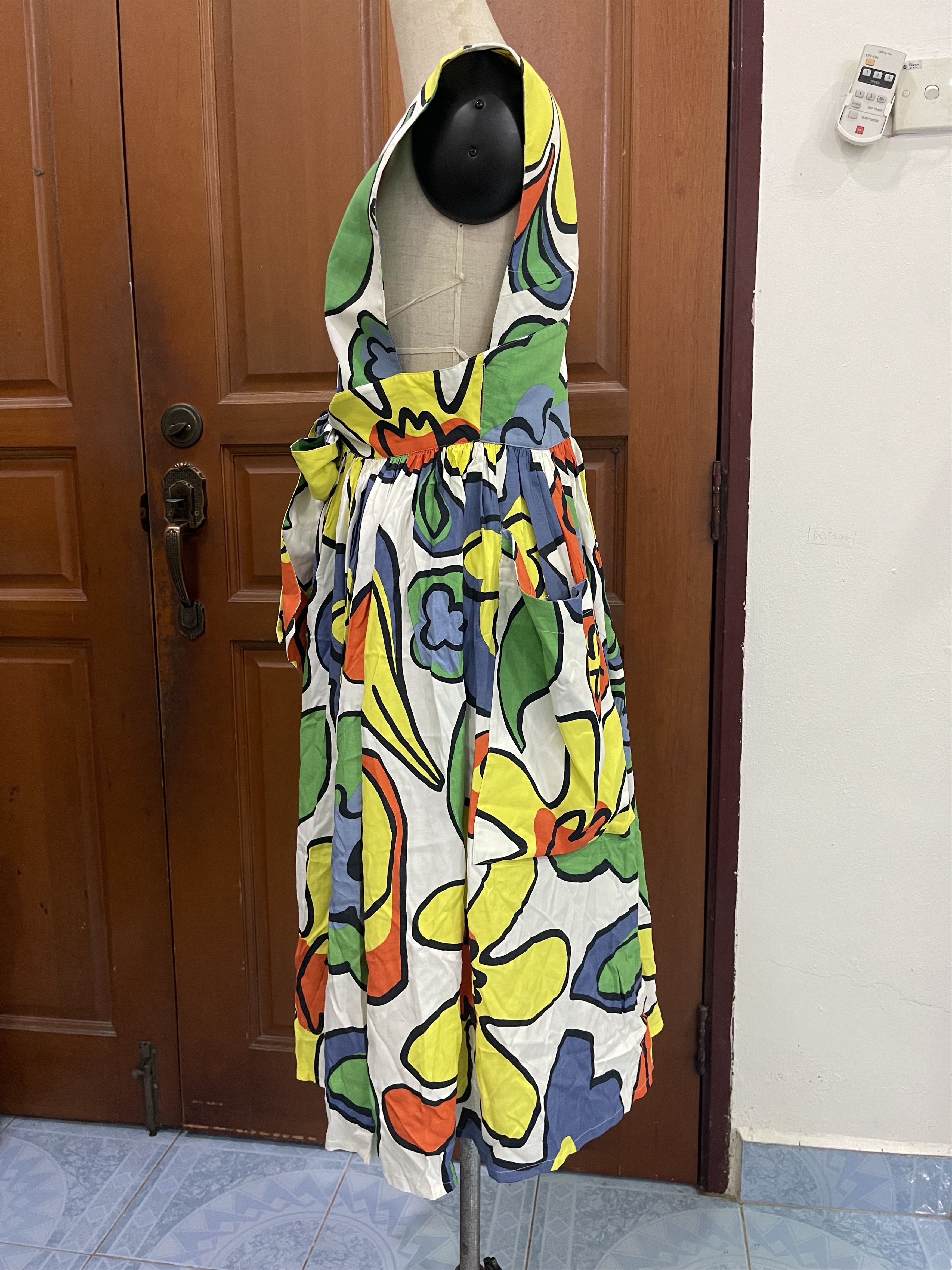 Thierry Mugler × Vintage Thierry Mugler Dress Abstract Pop Art Print Rare Statement Size L / US 10 / IT 46 - 2 Thumbnail