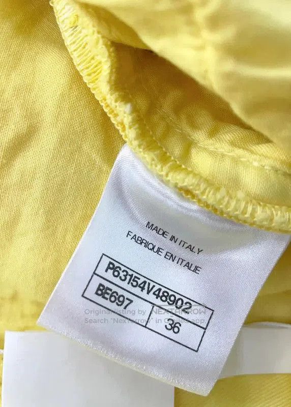 Chanel Chanel Spring Autumn Yellow Cotton Pants . Size 23" - 7 Thumbnail