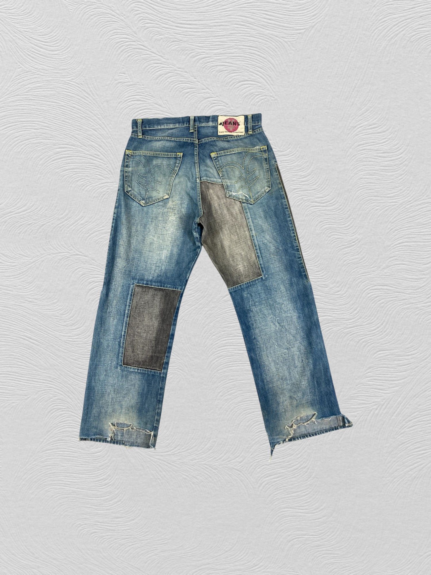 Hysteric Glamour Vintage Yen Jeans Patchwork Baggy 34x30.5 Denim- JN3576 Size US 34 / EU 50 - 2 Thumbnail