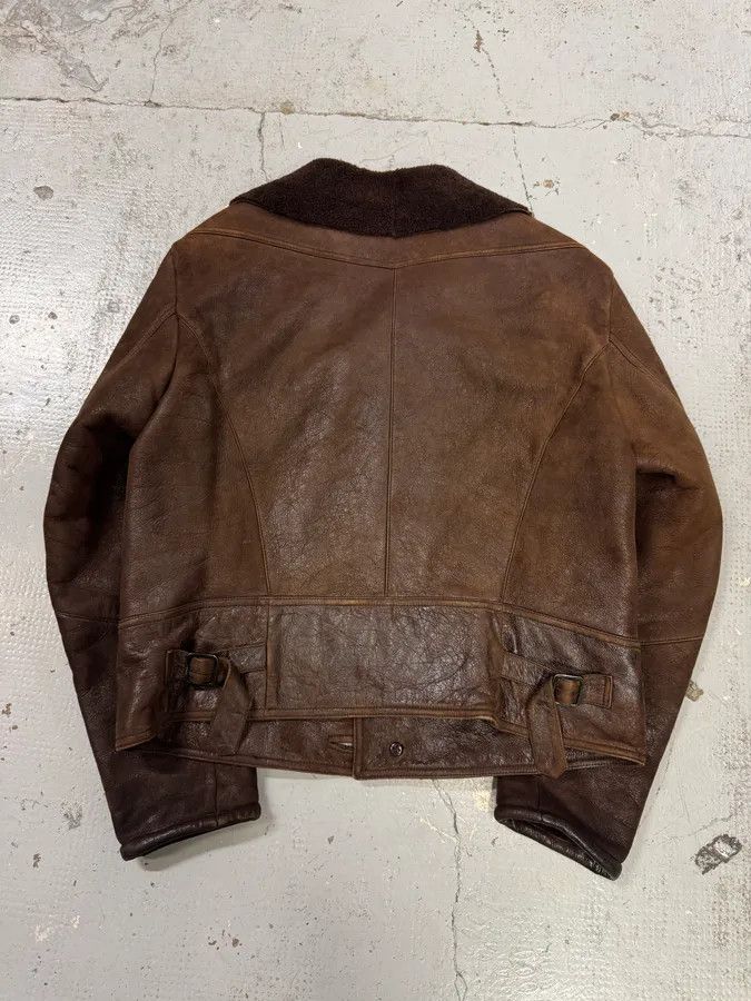 Emporio Armani 2000s Emporio Armani Pure Brown Aviator Shearling Leather Jacket Size US S / EU 44-46 / 1 - 6 Thumbnail