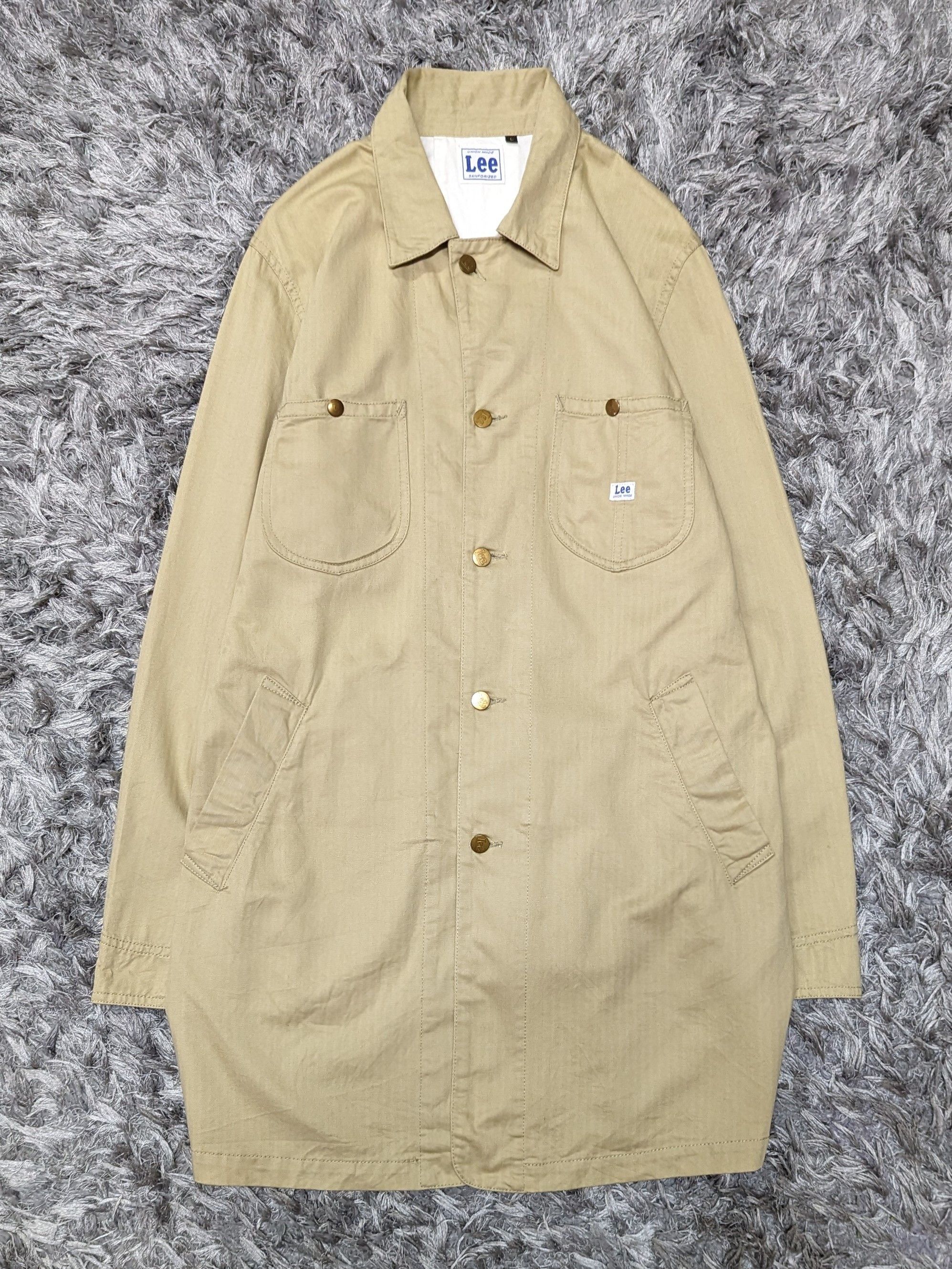 Lee Vintage Lee Jacket Union Made Workers Long Coat Chores Size US L / EU 52-54 / 3 - 1 Thumbnail