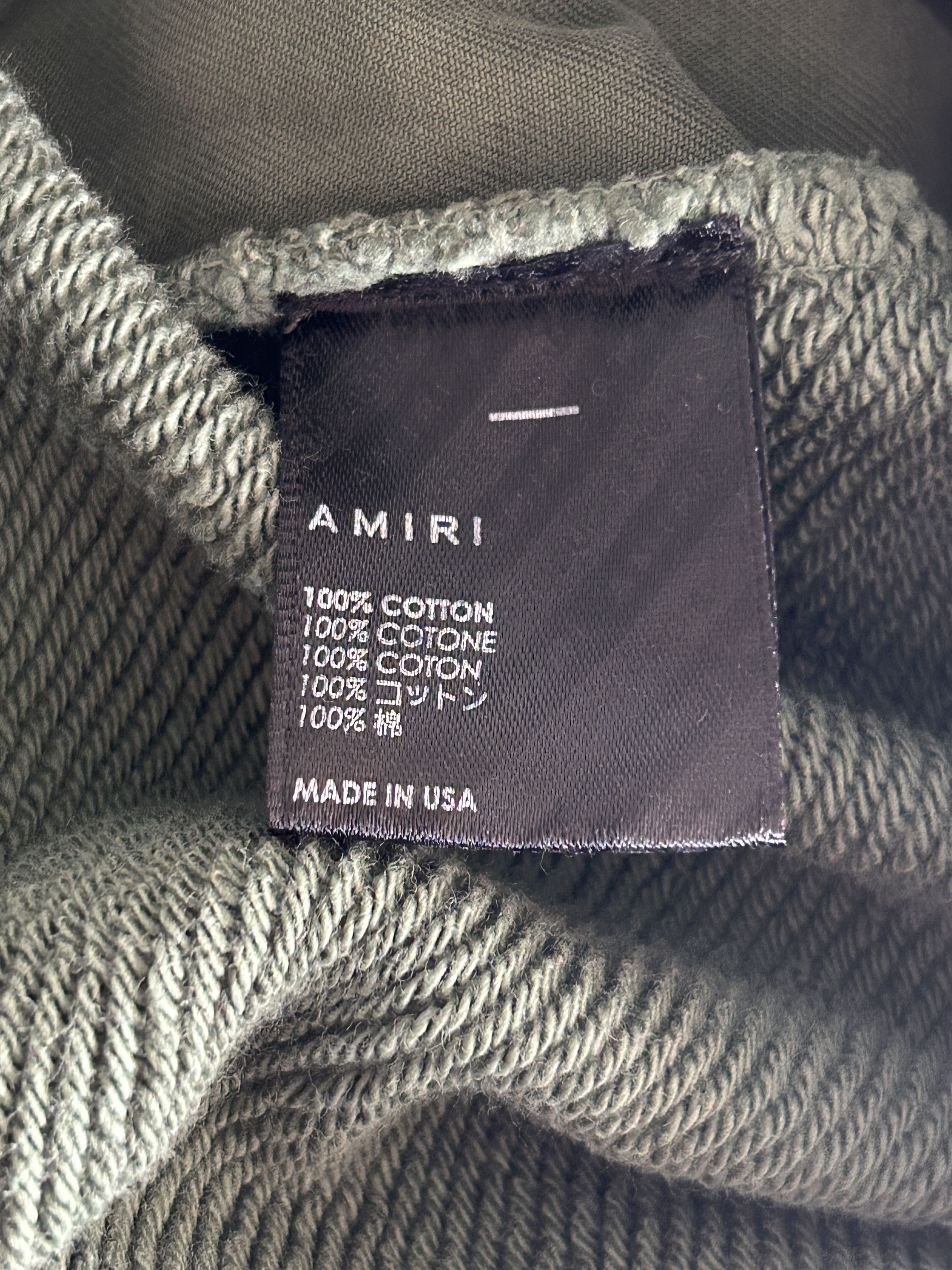 Amiri Amiri Green & Peach MA Watercolor Logo Sweatpants Size US 30 / EU 46 - 4 Thumbnail