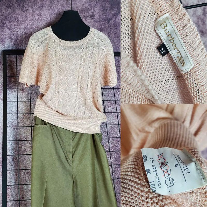 Burberry Burberry Summer Pink Knit Short Sleeve Top Size M / US 6-8 / IT 42-44 - 1 Thumbnail