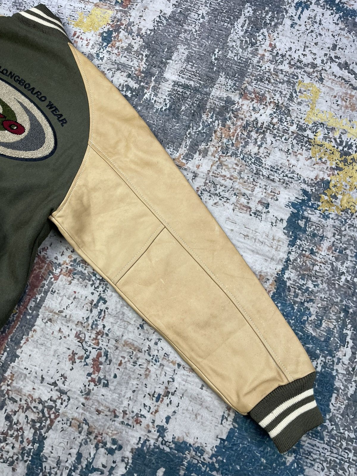 Japanese Brand Vintage Piko Hawaiian Leather Wool Varsity Jackets Size US S / EU 44-46 / 1 - 11 Thumbnail