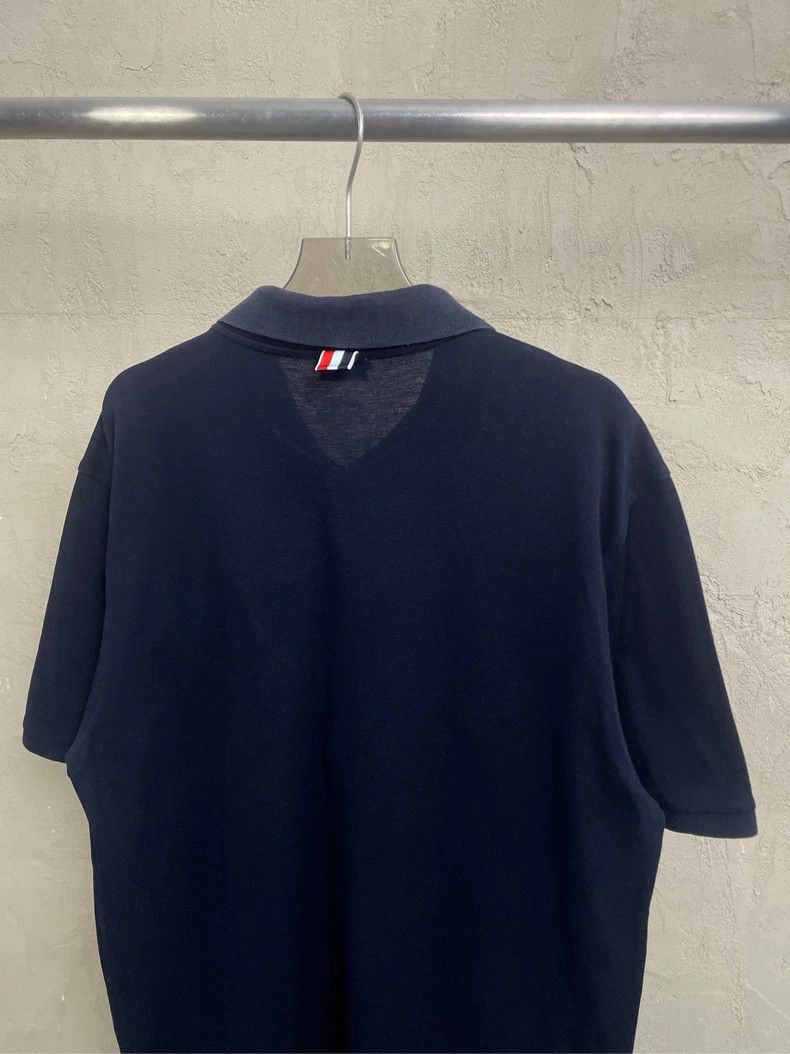 Thom Browne Thom Browne Dark blue pocket stripe Polo collar short-sleev Size US XL / EU 56 / 4 - 4 Thumbnail
