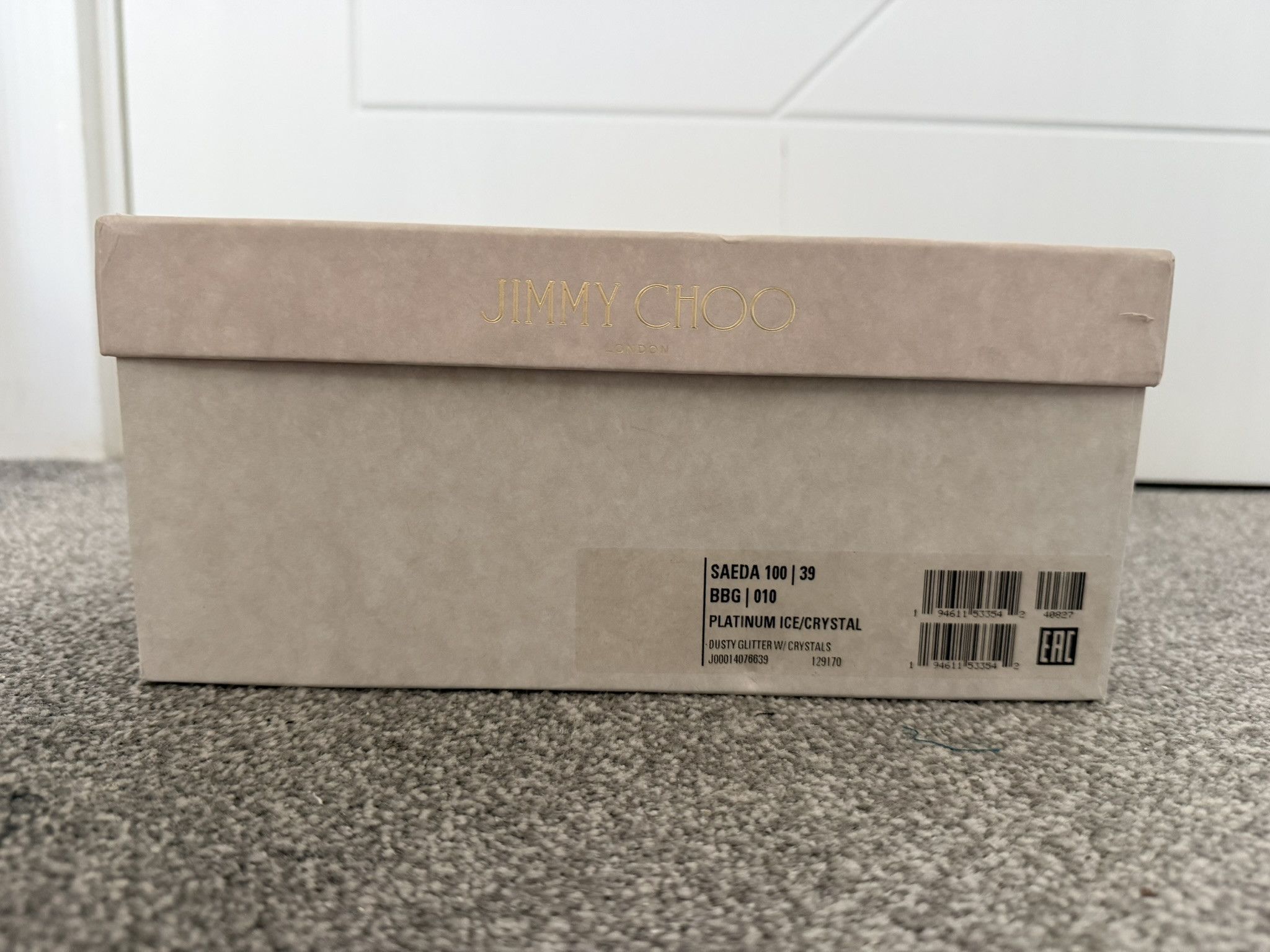 Jimmy Choo Jimmy Choo Saeda 39 Platinum Ice Crystal Size US 9 / IT 39 - 9 Thumbnail