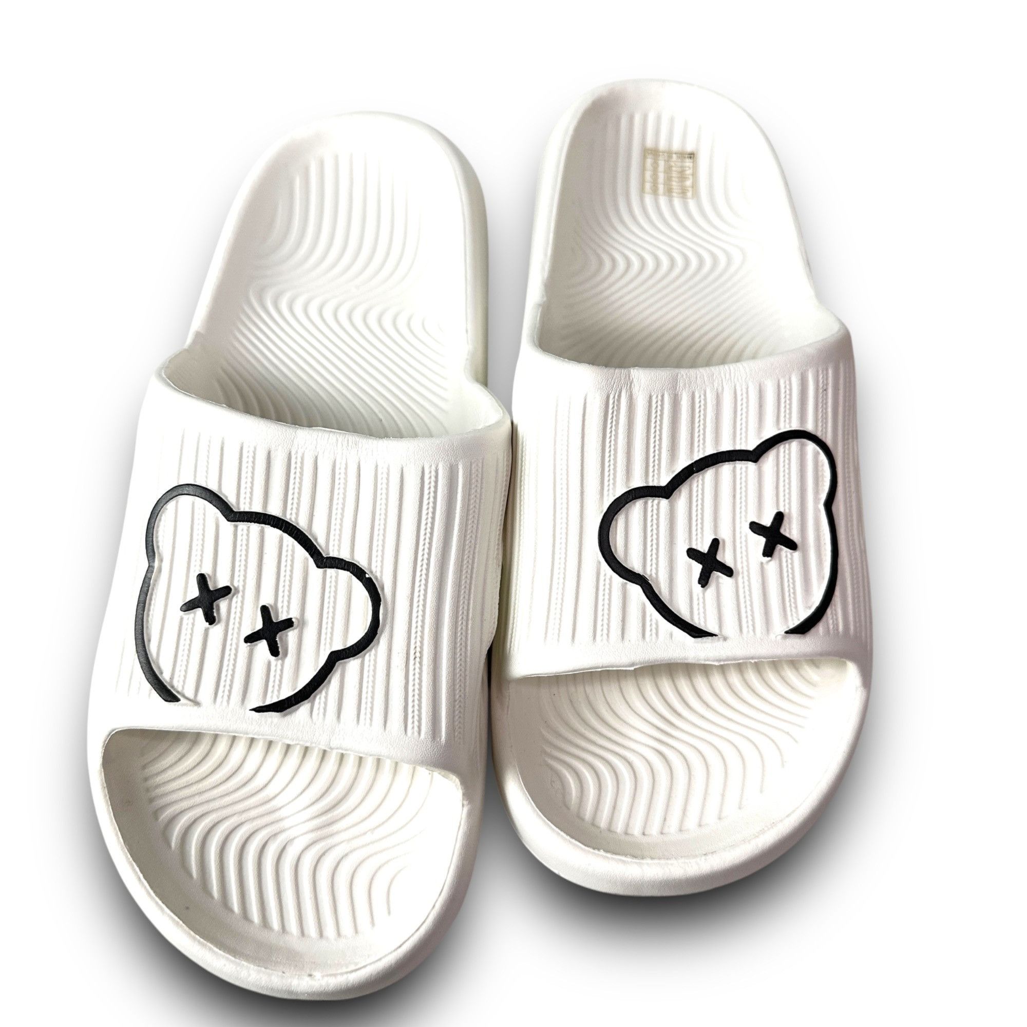 Other Cute Bear Face White Slides For Men & Women Sz 42-43 Comfort Size US 11 / IT 41 - 1 Thumbnail