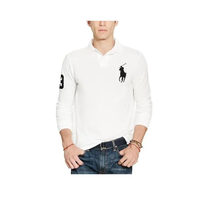 Polo Ralph Lauren Polo Ralph Lauren Long-Sleeve Embroidered Logo Polo Size US XXL / EU 58 / 5 - 1 Thumbnail
