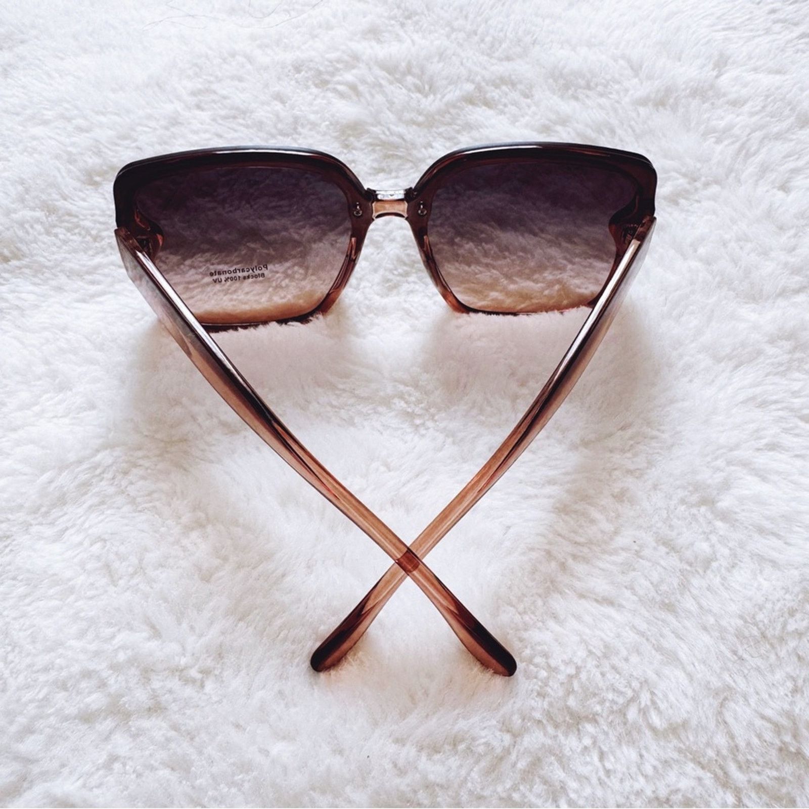 Other Abby Clear Brown Square Frame Sunglasses Size ONE SIZE - 12 Thumbnail