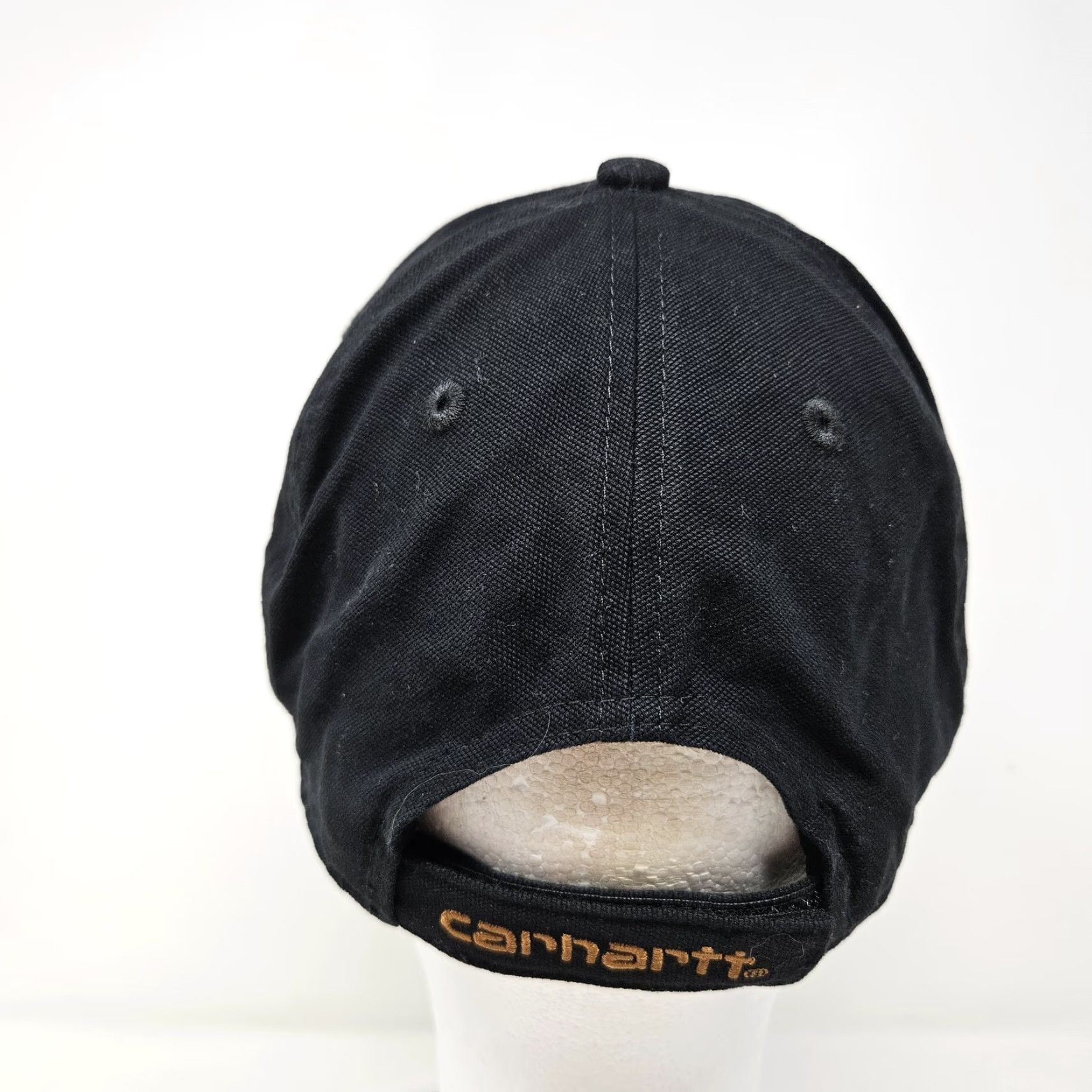 Carhartt Carhartt Hat Cap Strap Back Black Canvas Patch Mens Workwear Embroidered Logo Cap Size ONE SIZE - 4 Thumbnail