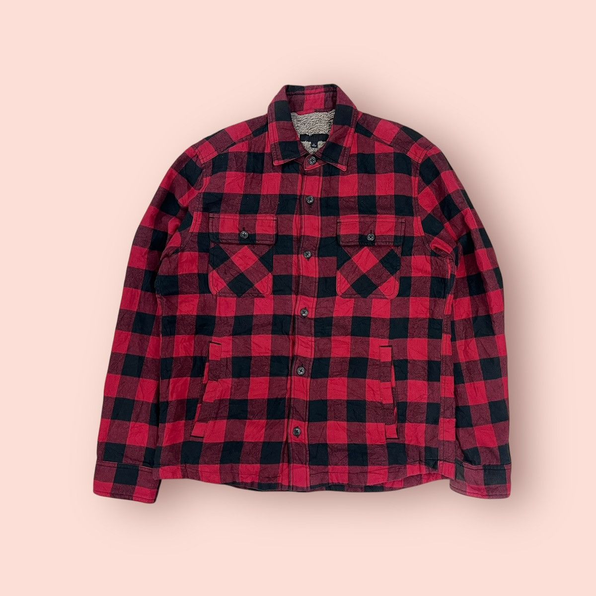 Flannel × Jun Takahashi × Uniqlo VINTAGE UNIQLO DOUBLE CHEST POCKET FLEECE LINING FLANNEL Size US L / EU 52-54 / 3 - 1 Thumbnail
