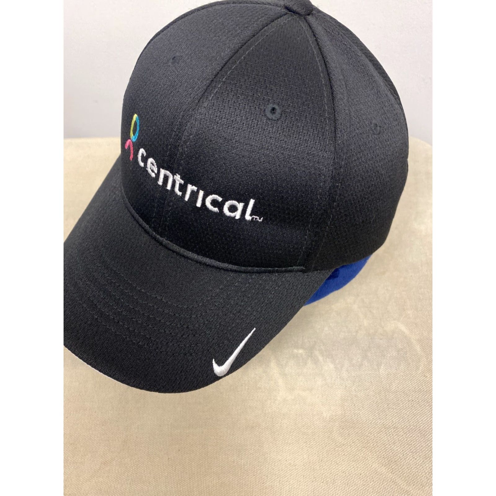 Nike Centric Cap Hat Black White Embroidered Adult S/M Fitted /571 Al Size ONE SIZE - 2 Thumbnail