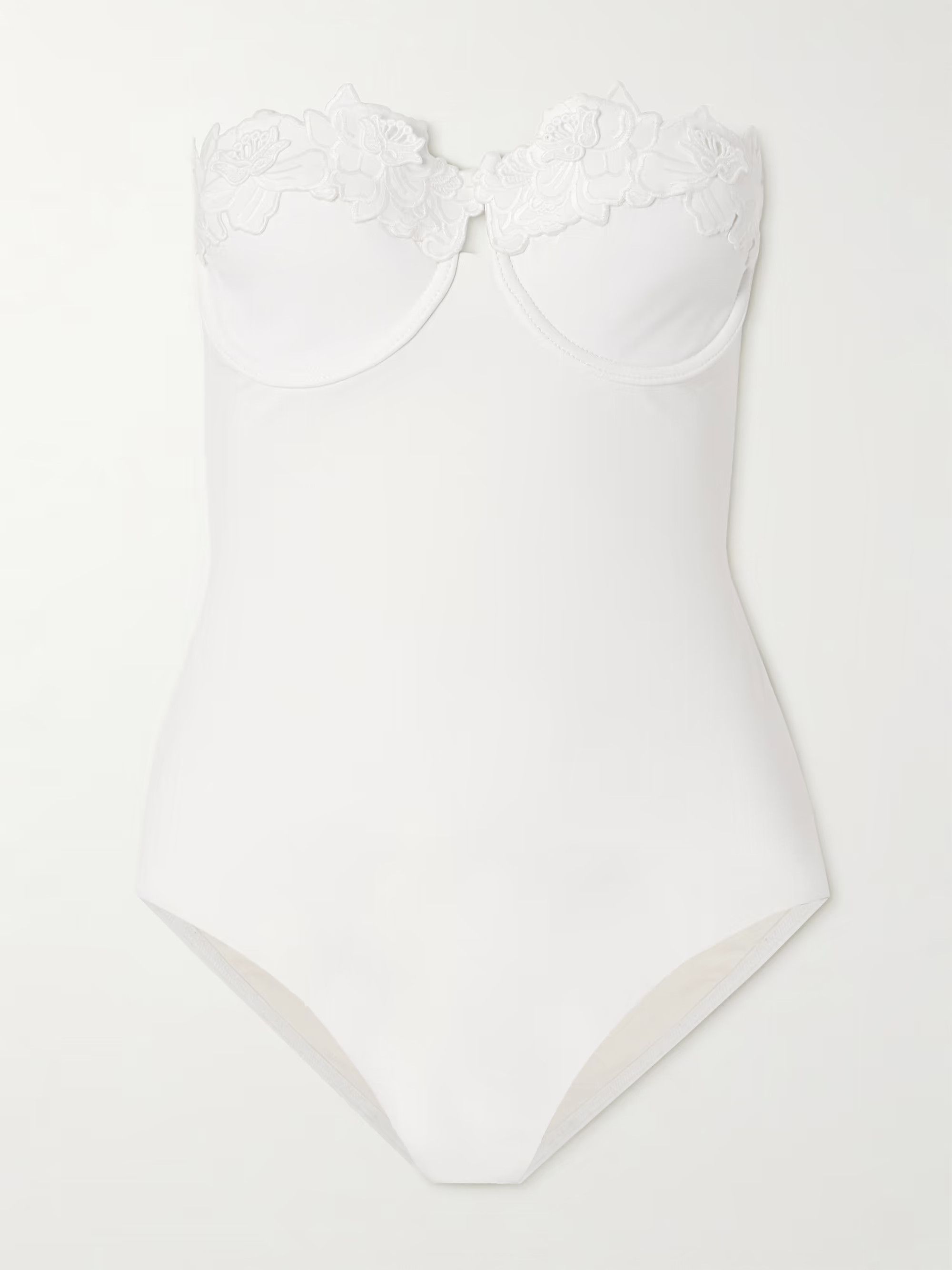 Zimmermann oc11z0226 Halliday Cutout Appliquéd Swimsuit In White Size XS / US 0-2 / IT 36-38 - 1 Thumbnail