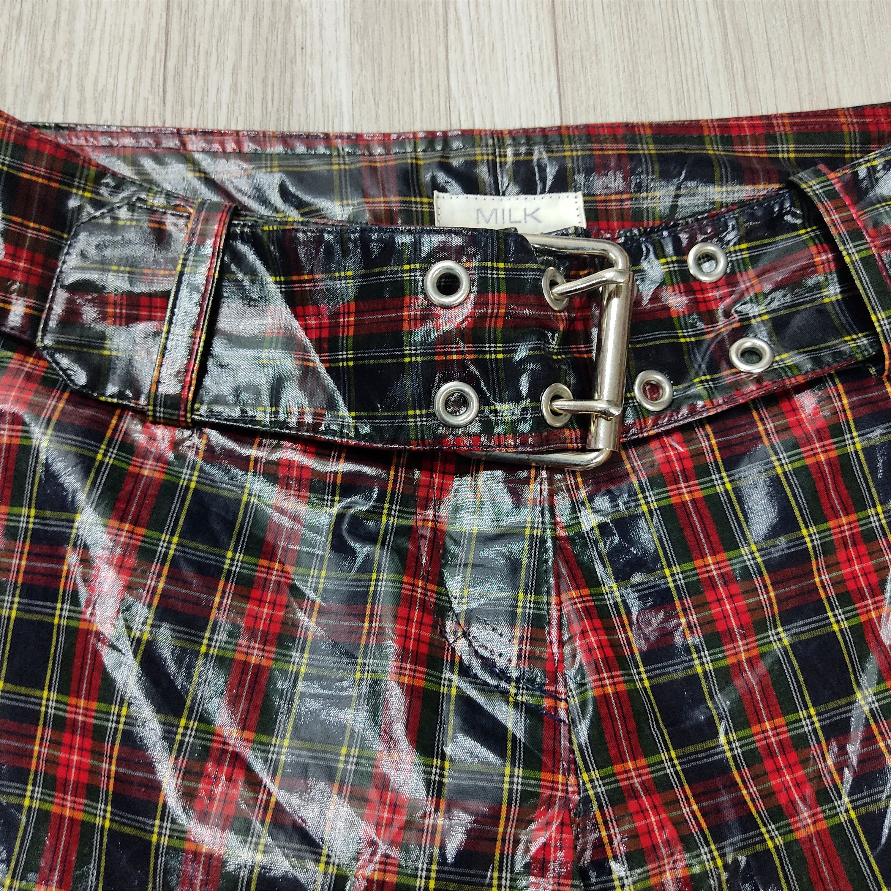 GOTHBOICLIQUE × Japanese Brand × Lad Musician MILK Goth Punk Plaid Tartan Cropped Pants Size 28" / US 6 / IT 42 - 9 Thumbnail