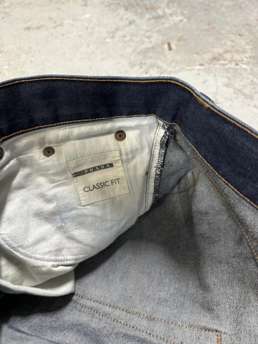 Designer × Prada × Vintage 2000s Prada Brut Navy Denim Jeans Size US 34 / EU 50 - 8 Thumbnail