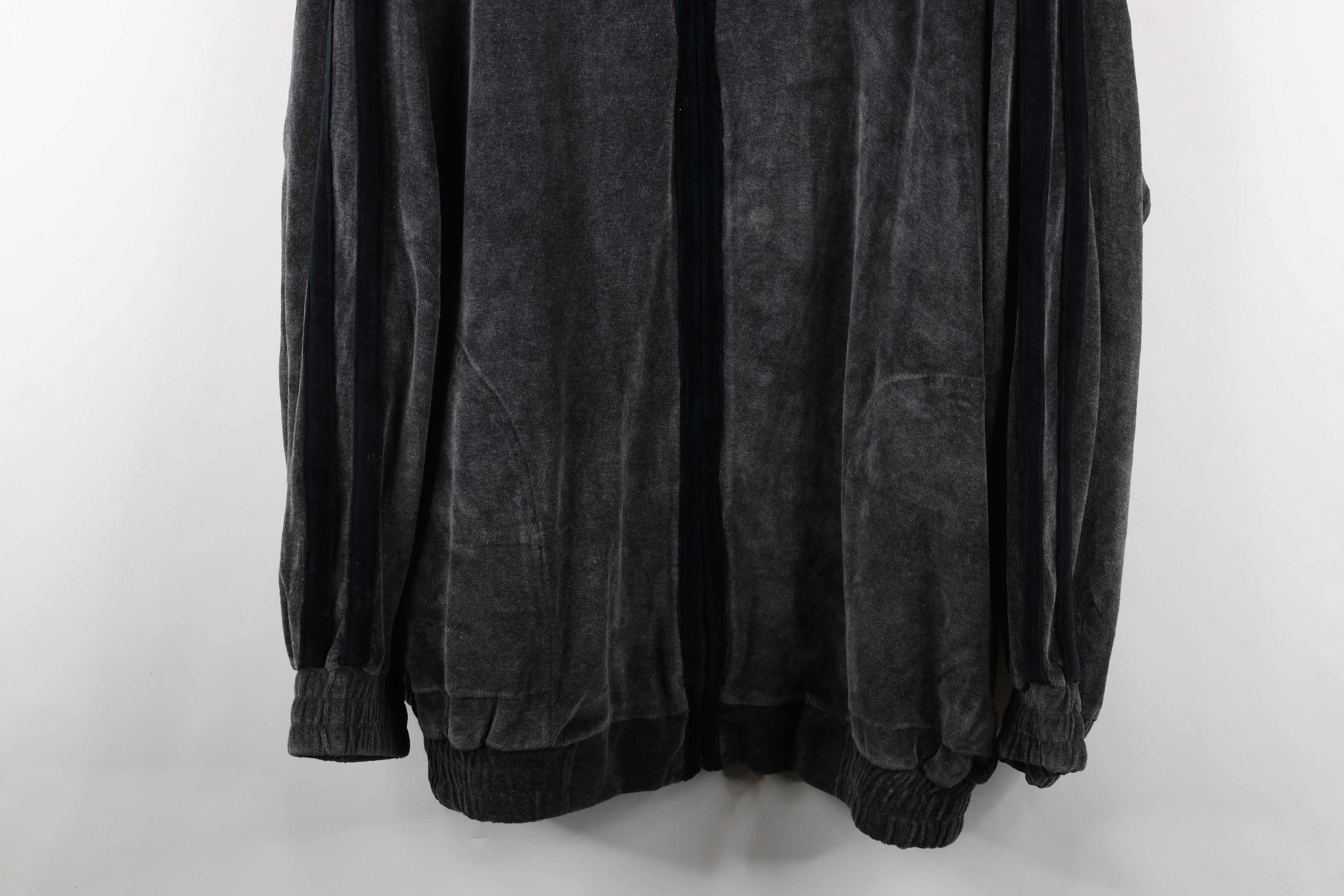 Fubu × Vintage Vintage 90s Y2K FUBU Script Baggy Fit Velour Jacket Gray Size US XXL / EU 58 / 5 - 3 Thumbnail