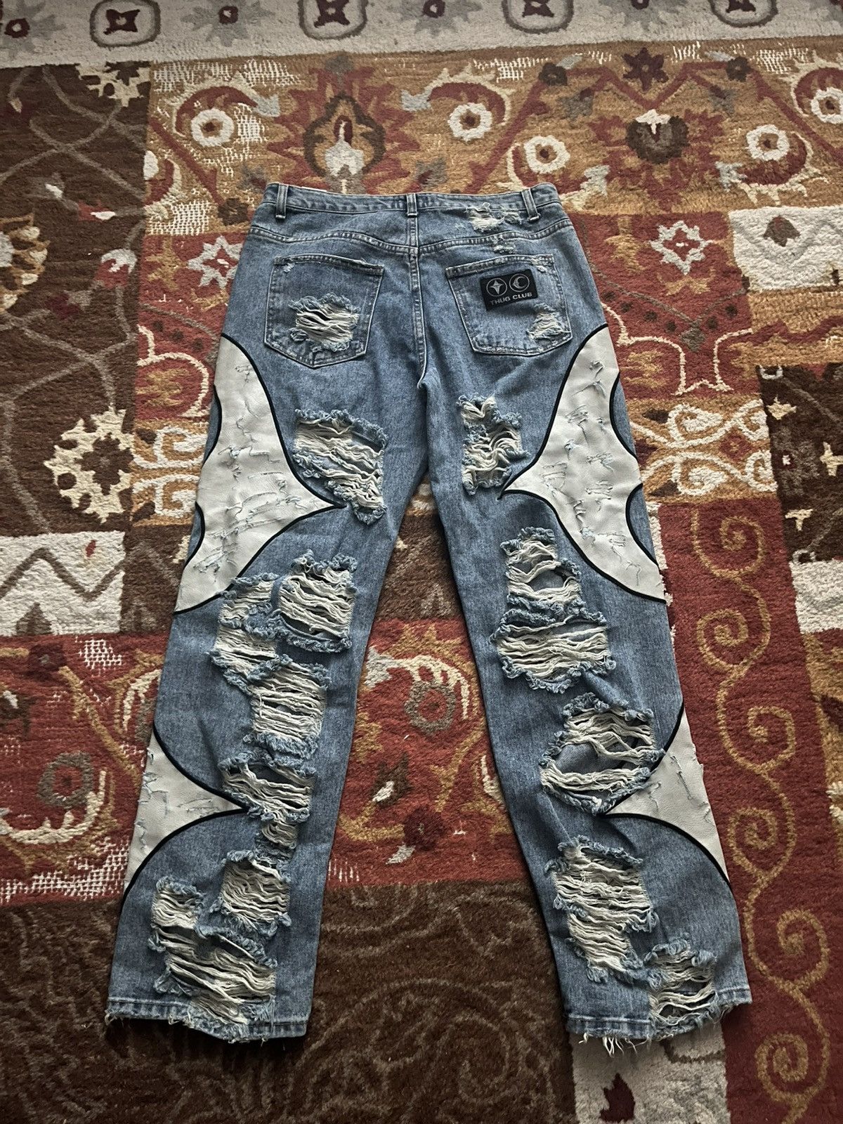 Thug Club Thug Club - Leather Washing Denim Pants War Ver Size US 31 - 2 Thumbnail