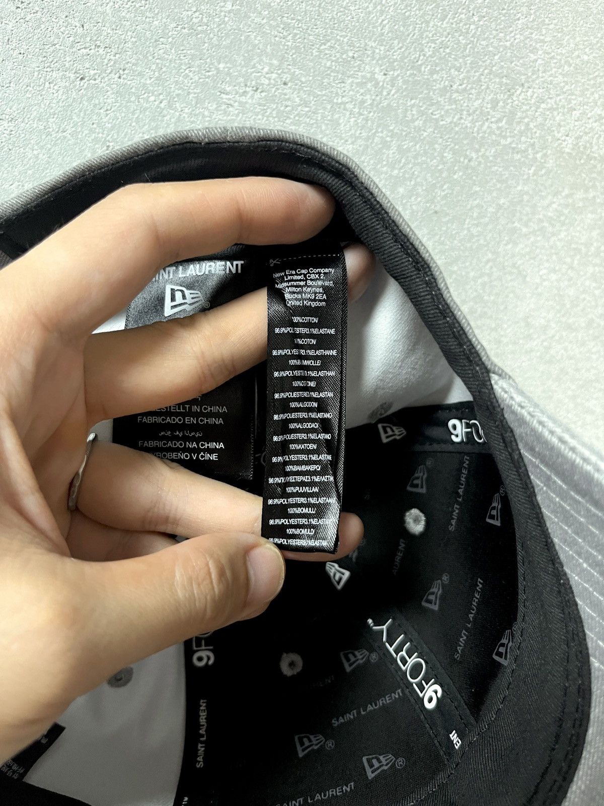 New Era × Saint Laurent Paris Rare Saint Laurent New Era Gray Slrd Exclusive Snapback Hats Size ONE SIZE - 9 Thumbnail