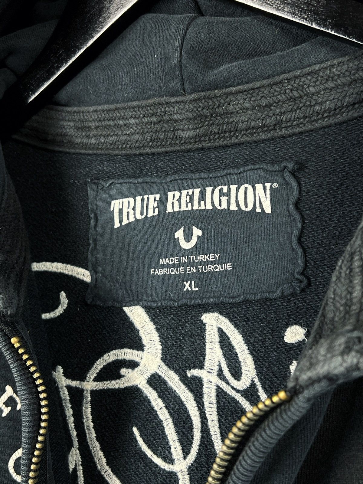 True Religion Vintage True Religion Zip Hoodie Size L - XL Size US XL / EU 56 / 4 - 6 Thumbnail