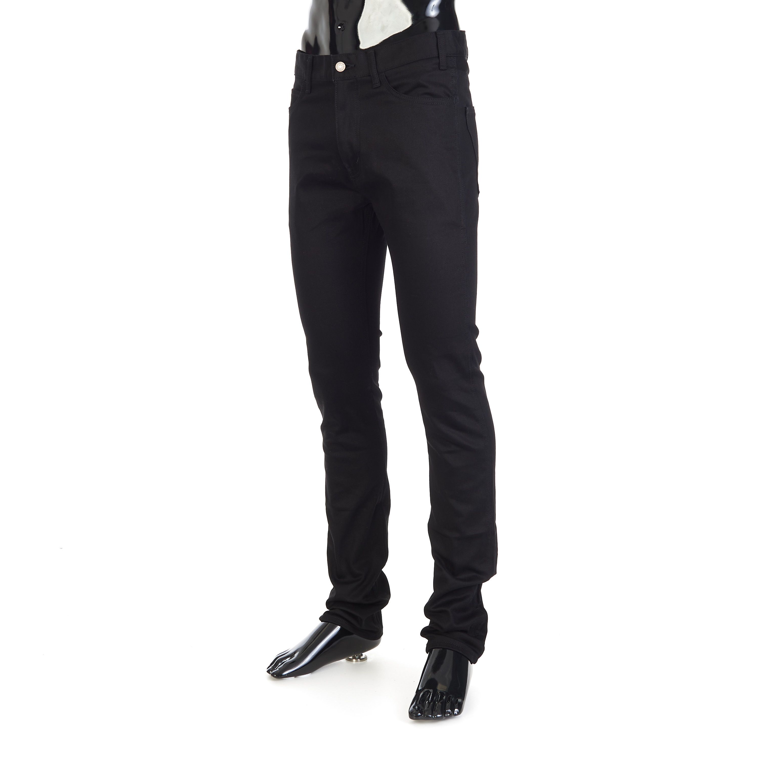 Celine Skinny Jeans - Vintage Pure Black Wash Denim, Low-Rise Size US 30 / EU 46 - 2 Thumbnail