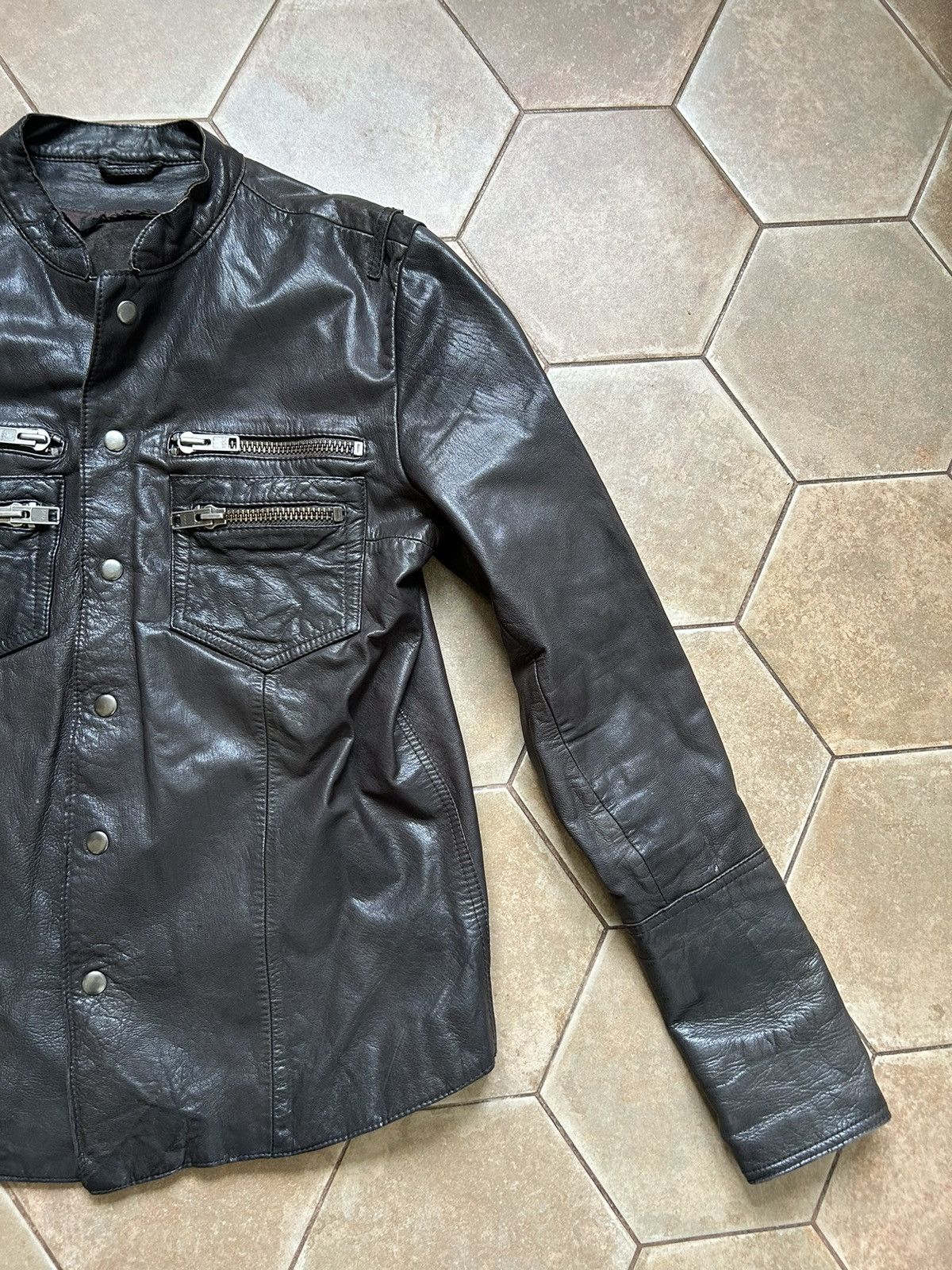 Allsaints All Saints Leather Jacket Biker Size US M / EU 48-50 / 2 - 4 Thumbnail