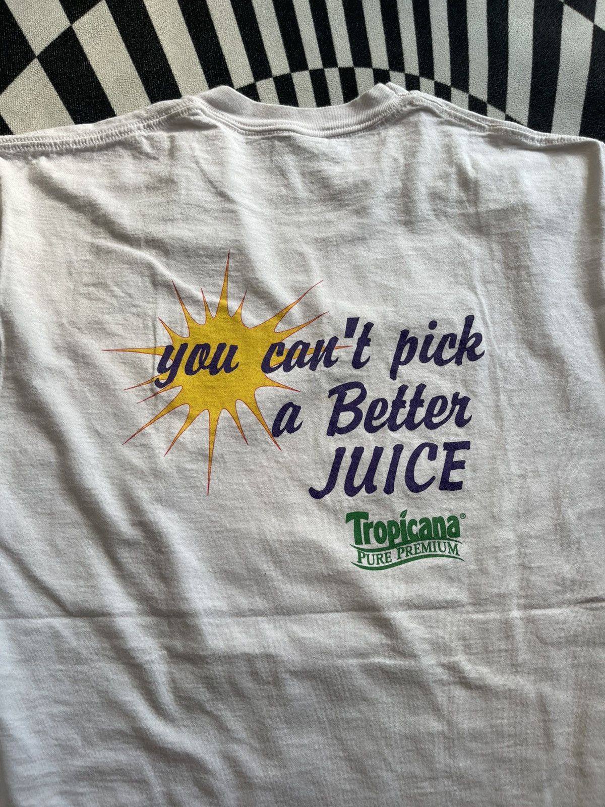 Vintage Vintage 90s Tropicana Pure Premium Orange Juice Promo Tee Size US L / EU 52-54 / 3 - 5 Thumbnail