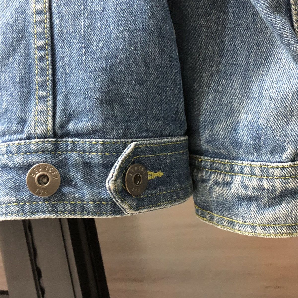 Japanese Brand BEASTER x Smiley Beige Denim Jacket Size US M / EU 48-50 / 2 - 7 Thumbnail