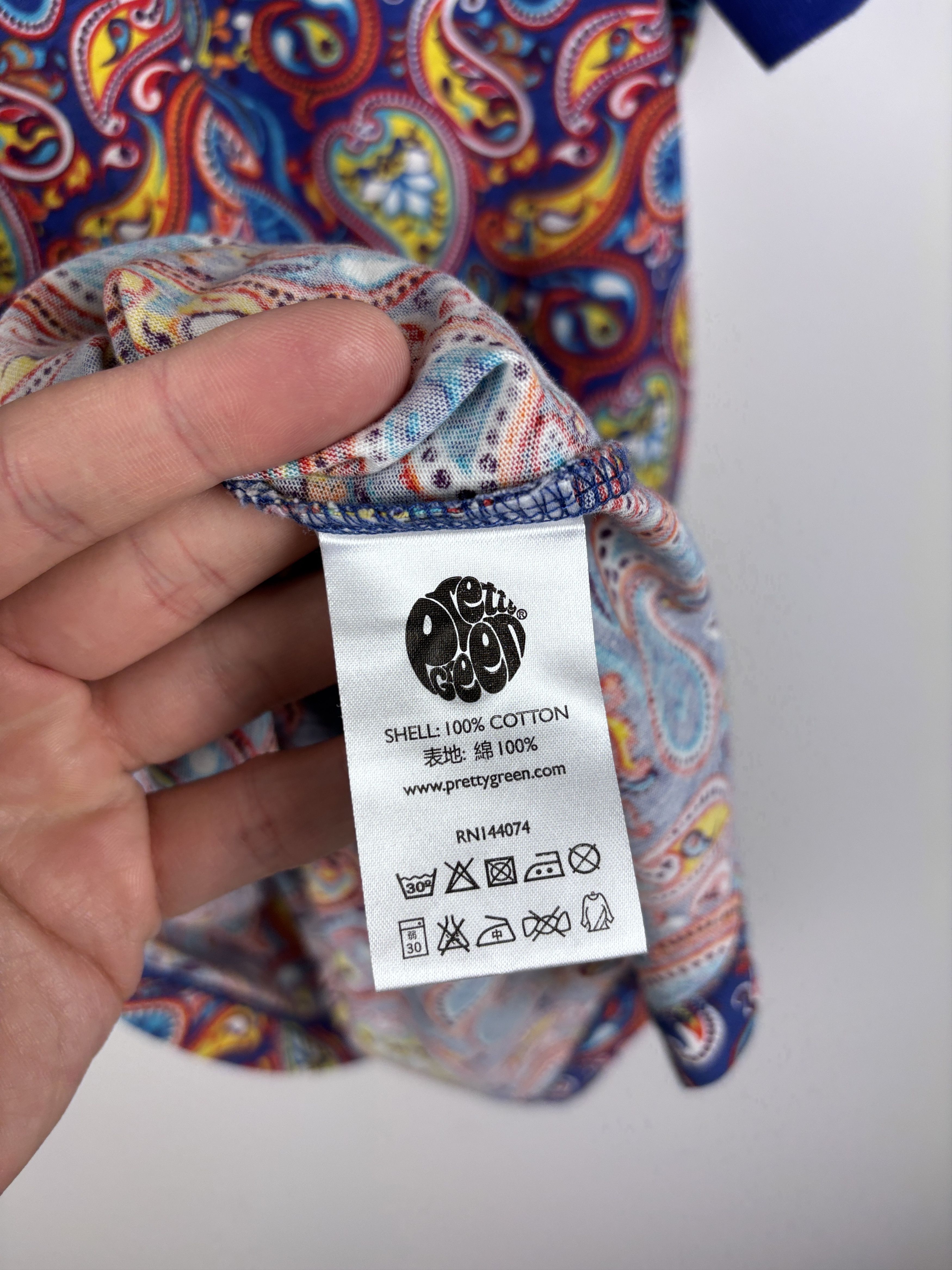 Pretty Green Pretty Green Paisley Print Polo T-Shirt Multicolor Size XL Size US XL / EU 56 / 4 - 8 Thumbnail