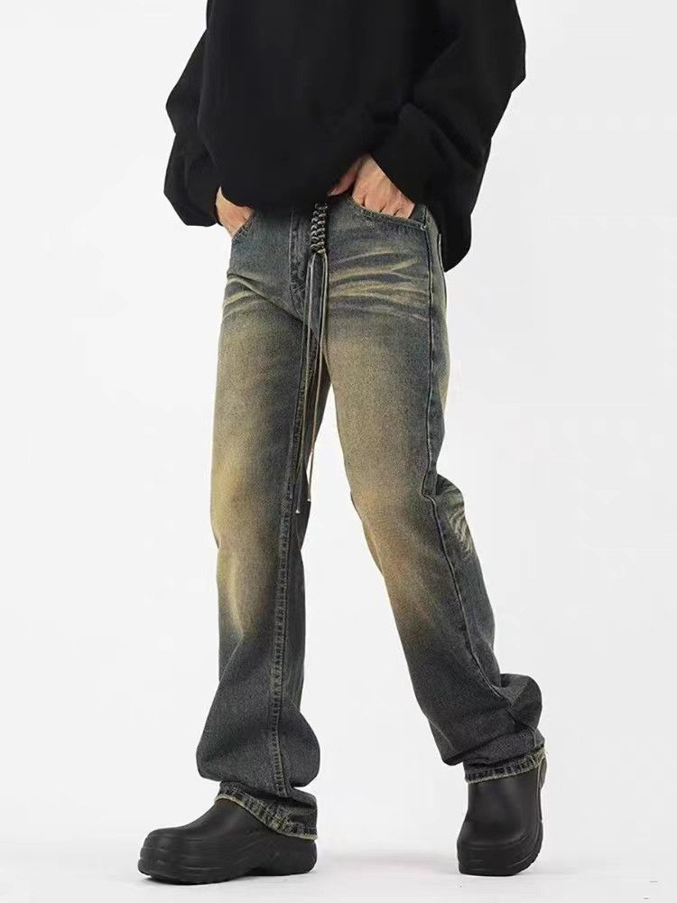 Japanese Brand × Jean Vintage distressed washed micro-flare jeans Size US 34 / EU 50 - 4 Thumbnail