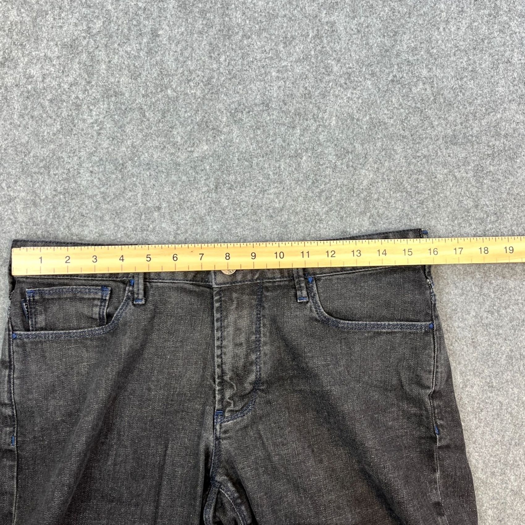 Vintage Armani Jeans Jeans Slim Tapered 32 Mens Dark Black Stretch Neppy GA Size US 32 / EU 48 - 6 Thumbnail