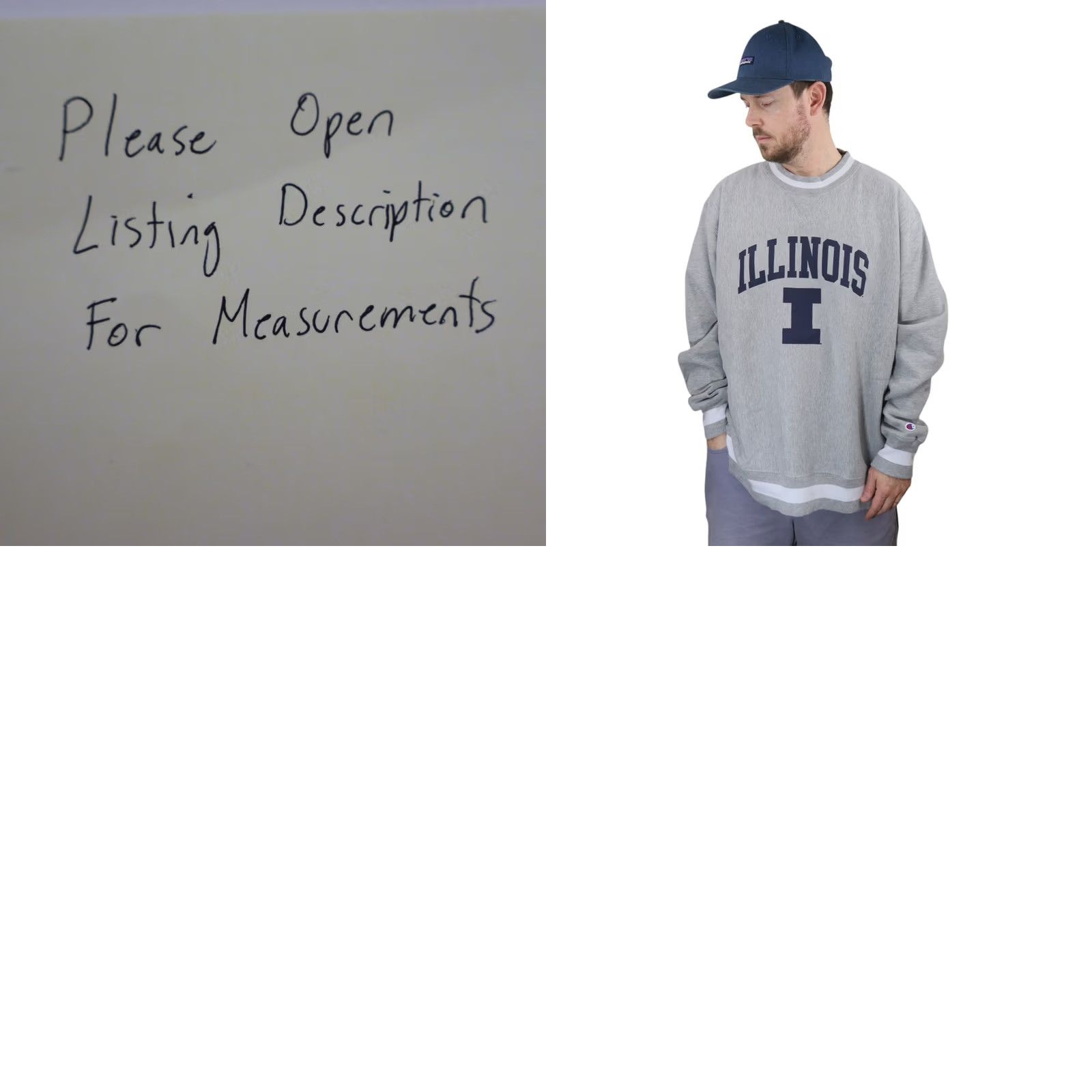 Champion VINTAGE Champion Illinois Sweatshirt Mens 2XL Gray Heavyweight Pullover Crewneck Graphic Print Illini 90s 80s Sweatshirt Size US XXL / EU 58 / 5 - 9 Thumbnail