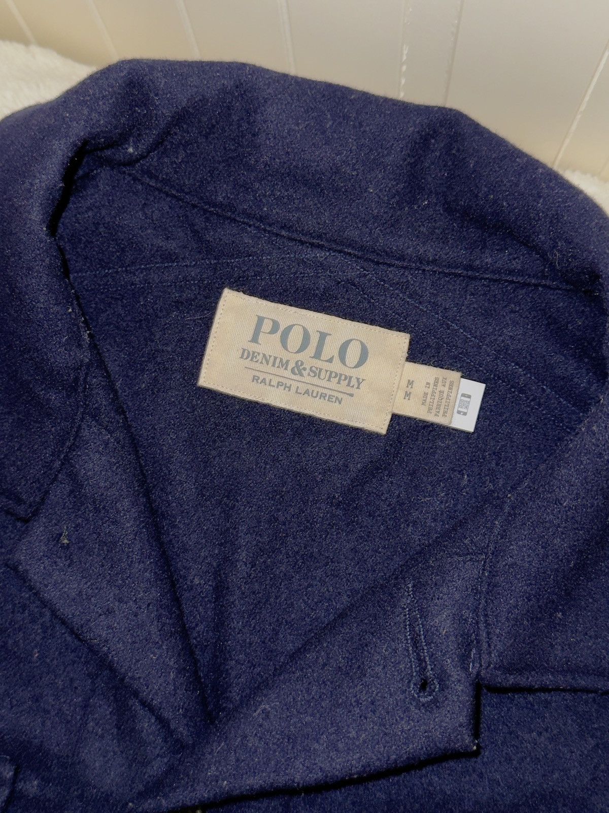 Polo Ralph Lauren Polo Denim & Supply Ralph Lauren Wool Overshirt Navy Size 38R - 4 Thumbnail