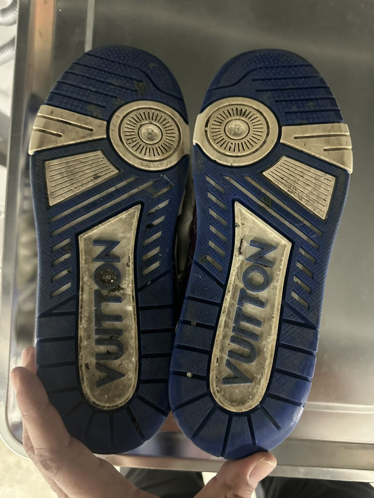 Louis Vuitton Louis Vuitton Trainer Sneakers Blue-Pink Monogram Size 9.5 Size US 9.5 / EU 42-43 - 4 Thumbnail
